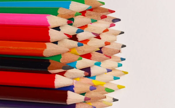 A display of colored pencils — Stock Photo, Image