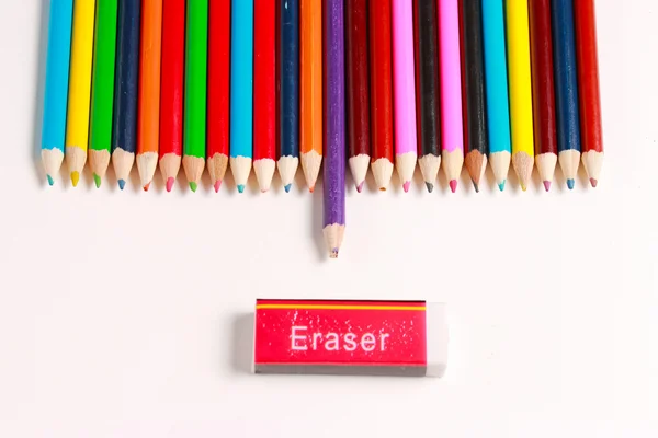 A display of colored pencils — Stock Photo, Image