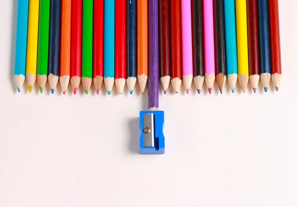 A display of colored pencils — Stock Photo, Image