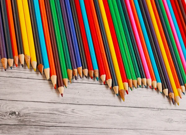 Display of colored pencils — Stock Photo, Image