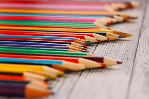 Display of colored pencils — Stock Photo, Image