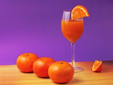 portakal suyu cam portakal ile