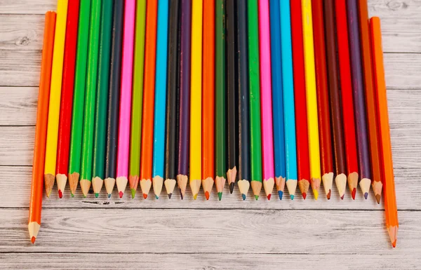 Display of colored pencils — Stock Photo, Image