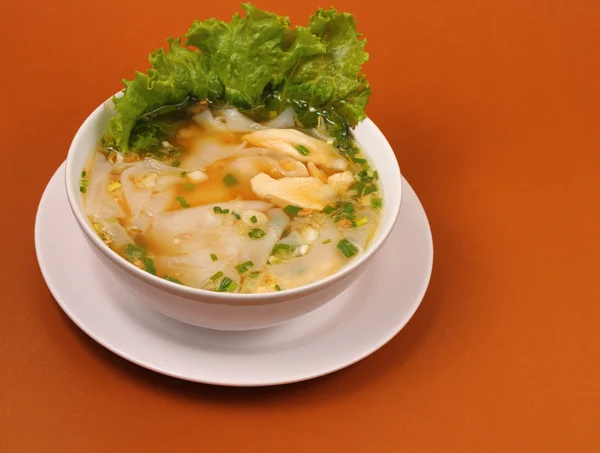 Styl tajski rosół noodle szkła — Zdjęcie stockowe