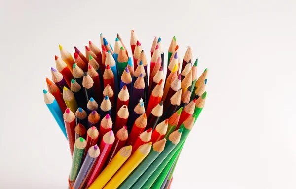 A display of colored pencils — Stock Photo, Image