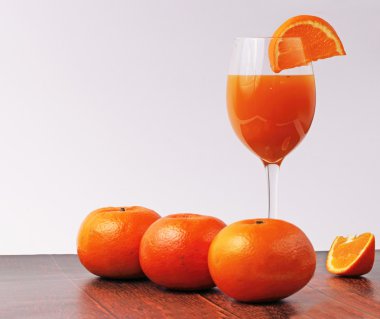 portakal suyu cam portakal ile