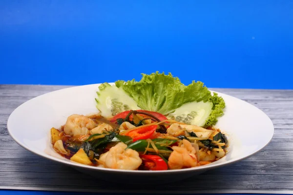 Seafood stir fry — Stock Photo, Image