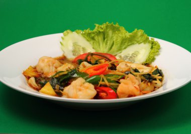 Deniz ürünleri stir fry