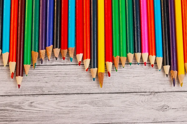 Display of colored pencils — Stock Photo, Image