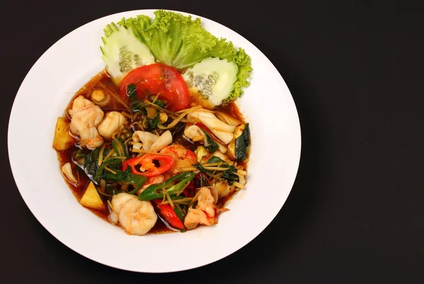 Seafood stir fry — Stock Photo, Image