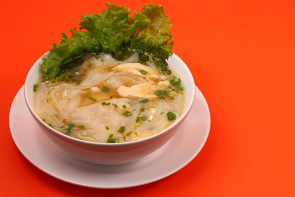 Glas noodle kip soep Thaise stijl — Stockfoto