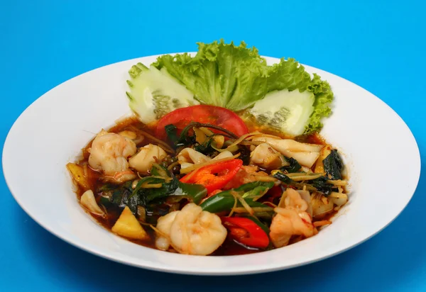 Seafood stir fry — Stock Photo, Image