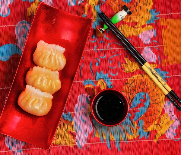 Steamed shrimp dumplings — Stock Photo, Image