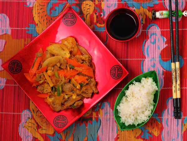 Beef stir fry vietnam style — Stock Photo, Image