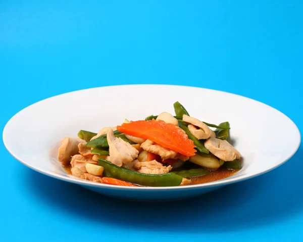 Thai chicken and string beans — Stock Photo, Image