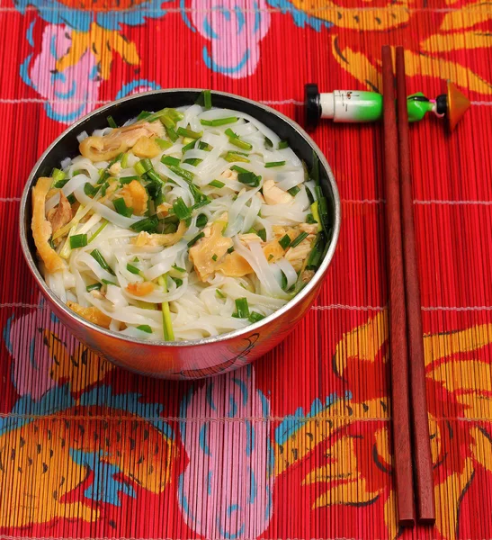 Hanoi pho kip noodlesoep — Stockfoto