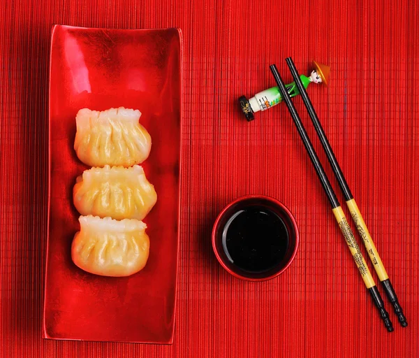 Steamed shrimp dumplings — Stock Photo, Image