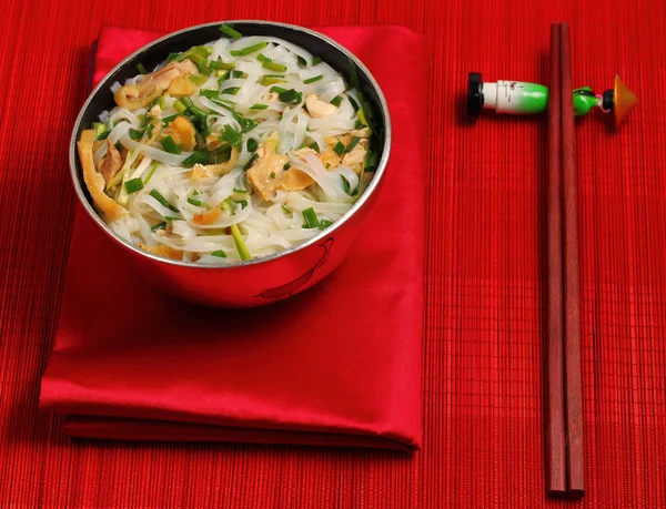 Hanoi pho kip noodlesoep — Stockfoto