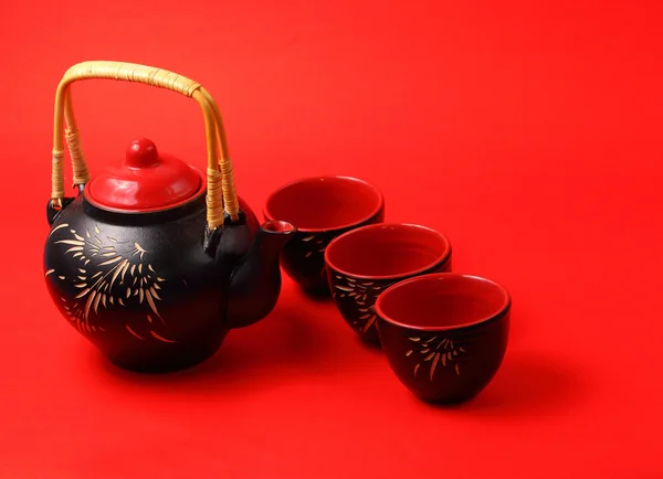 Asijský čaj sada — Stock fotografie