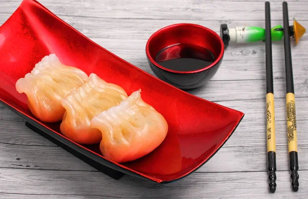 Steamed shrimp dumplings — Stock Photo, Image