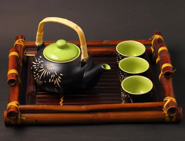 Zestaw do herbaty azjatyckiej — Zdjęcie stockowe