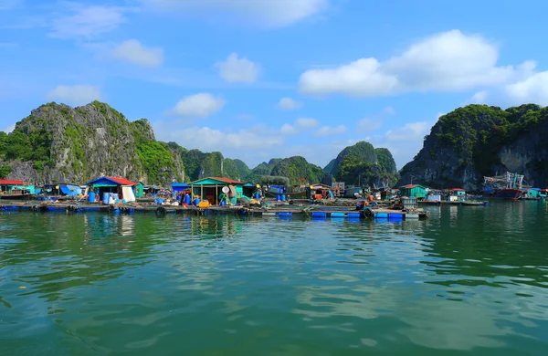 Schwimmende Fischfarmen Vietnam — Stockfoto