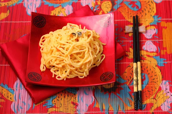 Espaguete carbonara — Fotografia de Stock