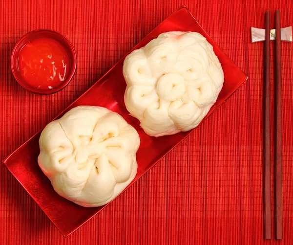 Banh bao varkensvlees broodje Stockfoto