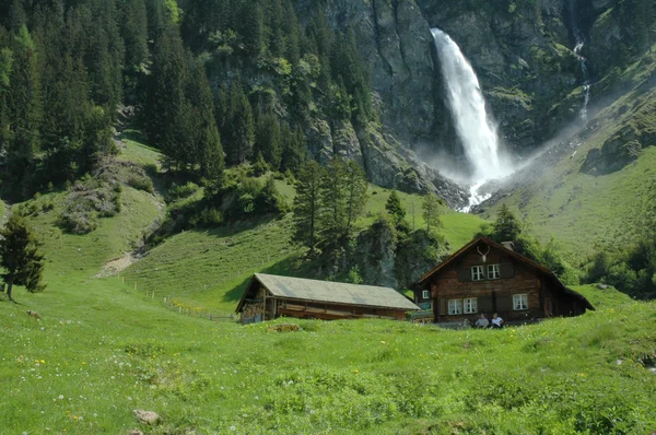 Waterfall in mountainous region — Stock Photo, Image