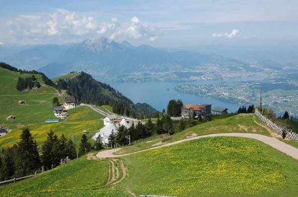 View from Mount Rigi to Lake Lucerne — Stock Photo, Image