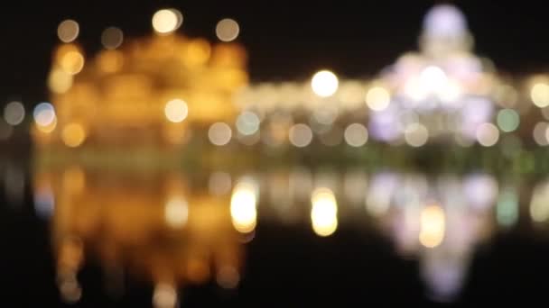 Amritsar Punjab Índia Janeiro 2019 Templo Dourado Com Reflexão Água — Vídeo de Stock