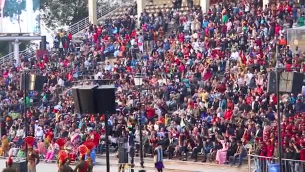 Wagah Border National Highway Wagah Hardo Rattan Amritsar Punjab Enero — Vídeos de Stock