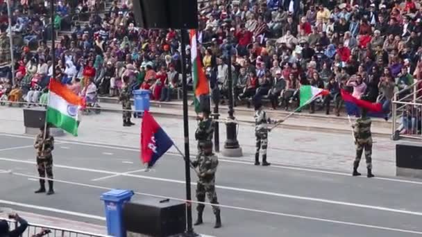 Wagah Sınırı Ulusal Otoyol Wagah Hardo Rattan Amritsar Punjab Ocak — Stok video