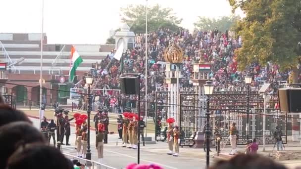 Wagah Border National Highway Wagah Hardo Rattan Amritsar Punjab Enero — Vídeos de Stock