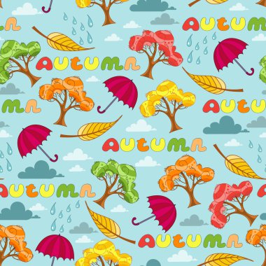 sonbaharın sembolleri vektör desen