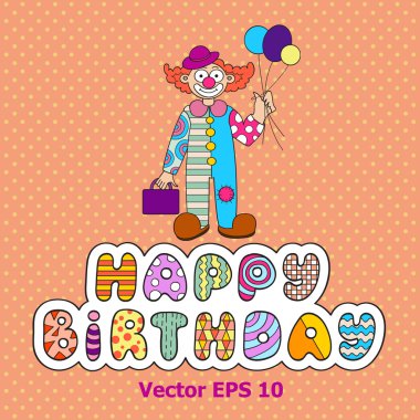 doğum günü tebrik kartıyla vektör