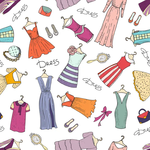 Elle çizilmiş vektör seamless modeli Giydir