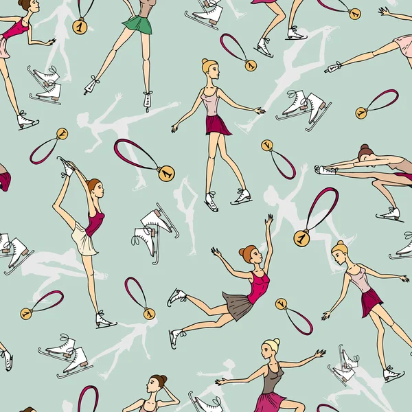 Vektör desen hareketli çizgi film patenciler ile