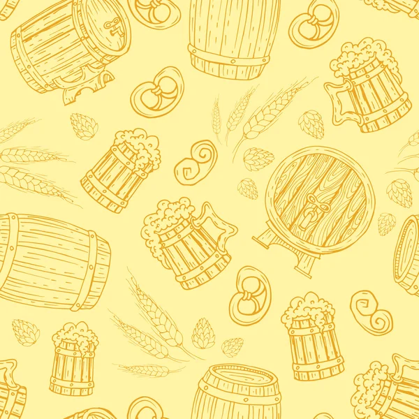 Vektör desen ile el bira çizilmiş sembolleri