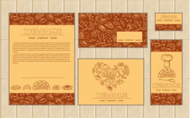 Vektör kartların üzerinde ekmek tema ayarlamak.