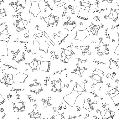 Pattern on the theme of fashion on white color