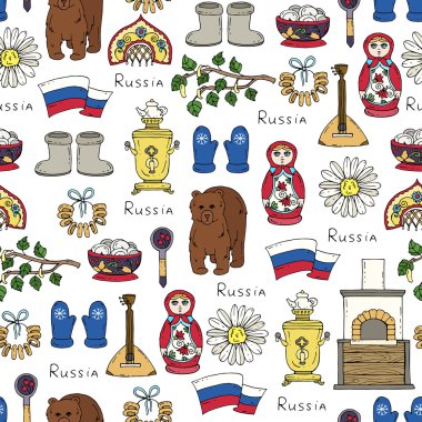 Rusya'nın konulu vektör seamless modeli