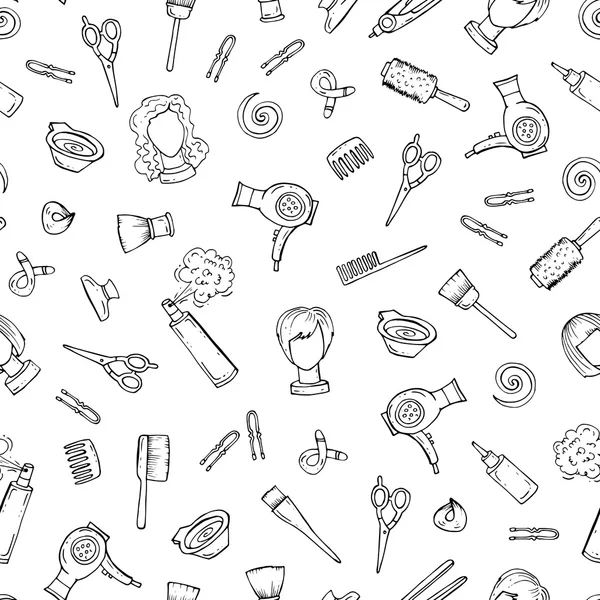 Desen kuaför dükkanı beyaz renk üzerinde Tema