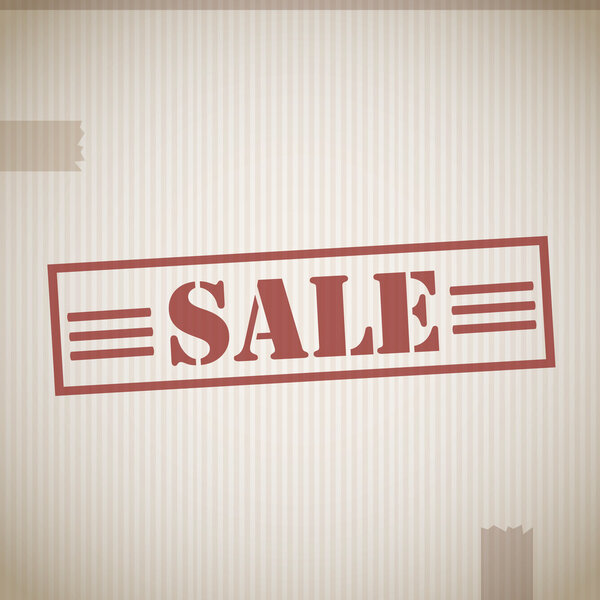 Sale stamp cardboard