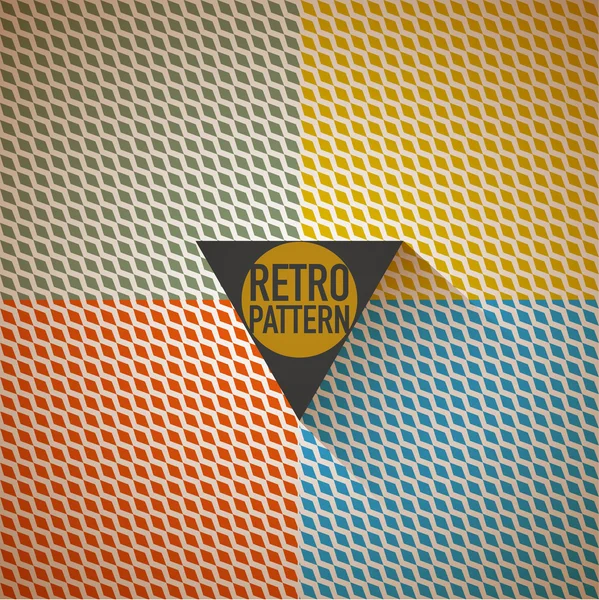 Conjunto de patrón retro geométrico sin costuras — Vector de stock