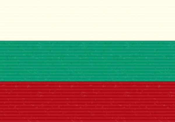 Bandera de Bulgaria textura de cartón — Archivo Imágenes Vectoriales