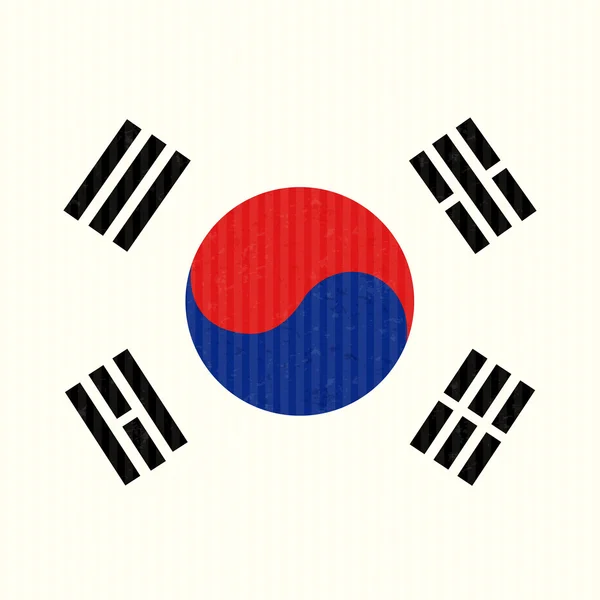 Coreia do Sul Bandeira — Vetor de Stock