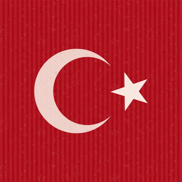 Bandeira turca grunge — Vetor de Stock