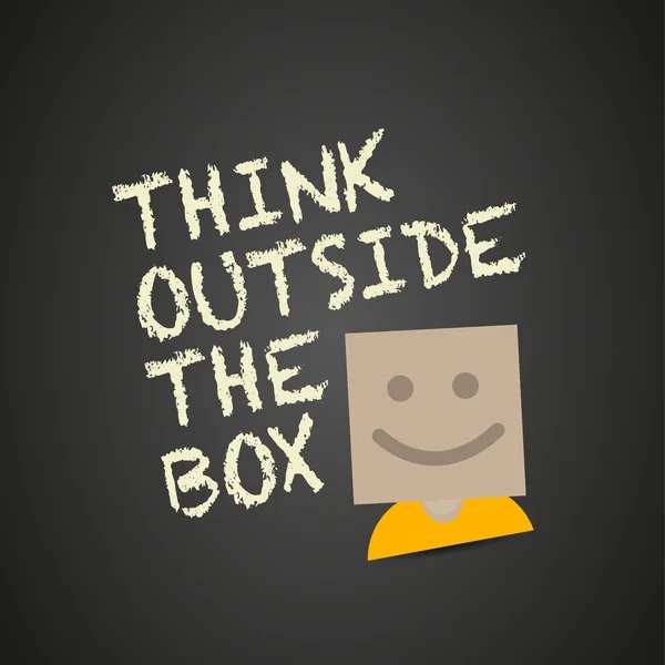 Thinking outside the box — Stock Vector