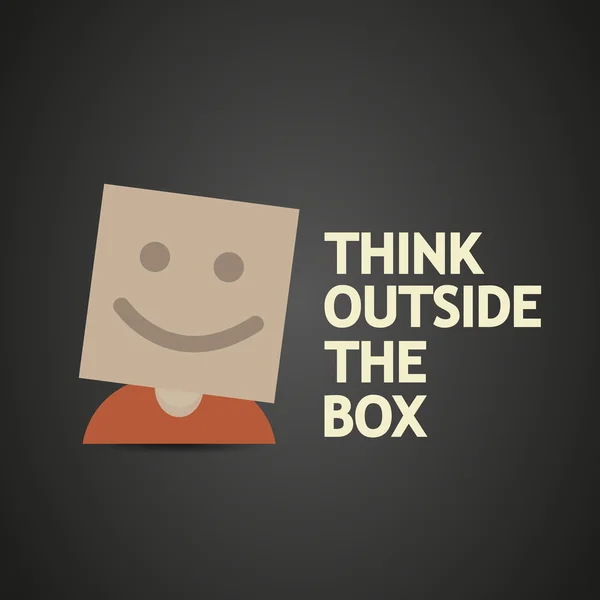 Pensar fuera de la caja — Archivo Imágenes Vectoriales